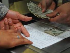holding money
