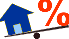 Rate sign and a house